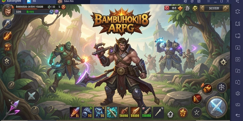 Gameplay mendebarkan dalam <strong>BAMBUHOKI88</strong> yang menampilkan pertarungan dan eksplorasi.