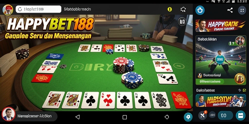 Tampilan gameplay Gaple seru di HAPPYBET188 yang memikat.