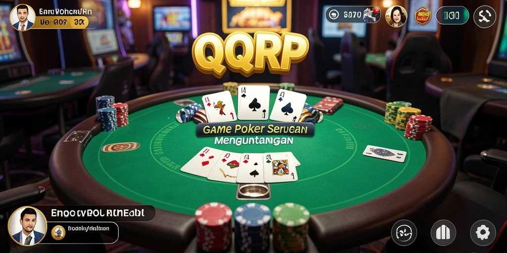 Tampilan gameplay QQRP yang menarik dan menegangkan saat bermain Poker.