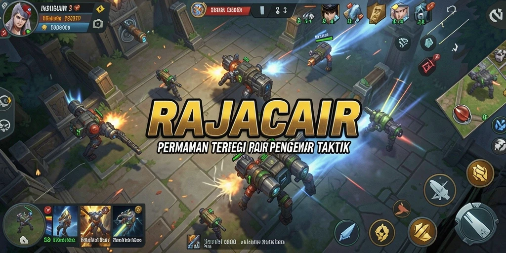 Tampilan gameplay menarik dari RAJACAIR yang menunjukkan pertempuran strategi.