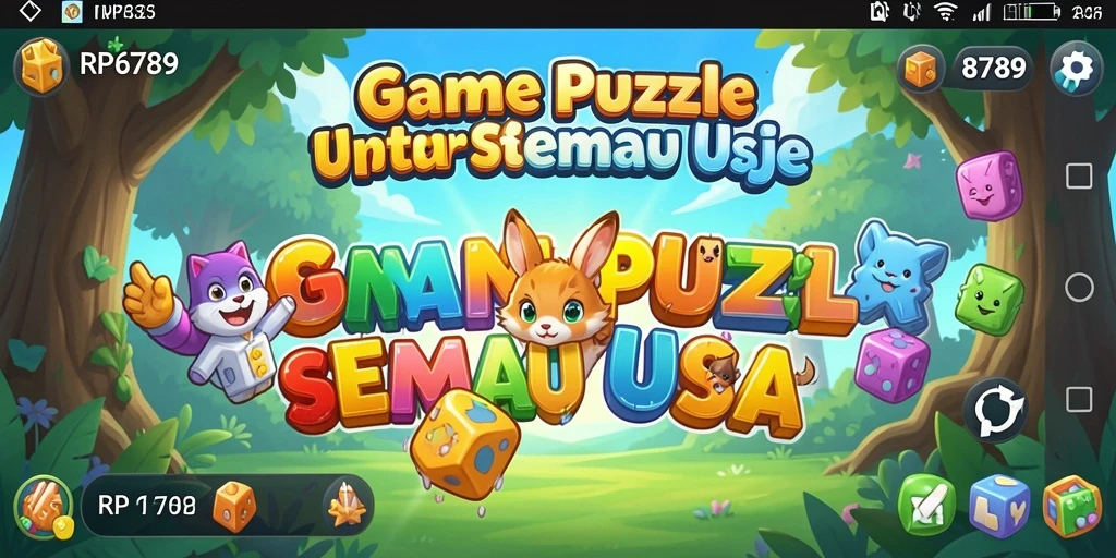 Tampilan seru gameplay RP6789 dengan berbagai level puzzle.