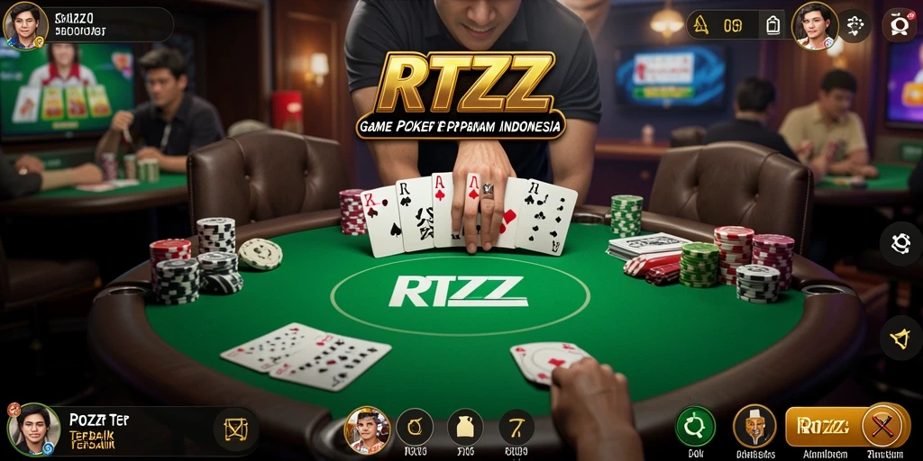 Tampilan gameplay Poker yang seru di RTZZ.