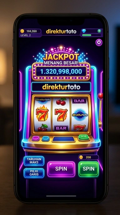 Tampilan beranda aplikasi direkturtoto yang intuitif.